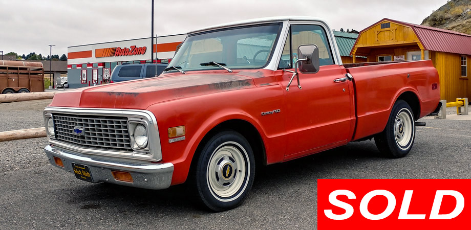 1972 Chevrolet C10 2WD Pick Up Truck Sold! Stick Shift Motors Cody WY