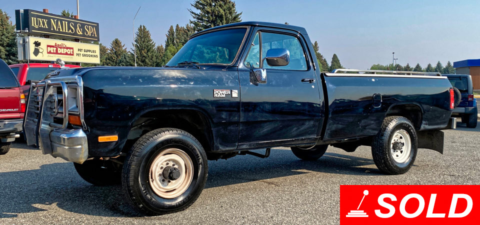 1990 Dodge D250 Power Ram Pickup Truck SOLD! at Stickshift Motors Cody, WY