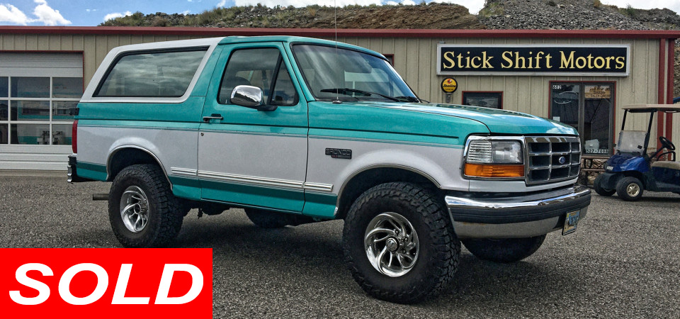 1994 Ford Bronco Sold Stickshift Motors Cody, WY