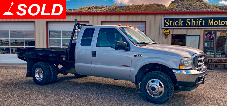 2003 Ford F350 4x4 XLT Flatbed Sold at Stickshift Motors Cody, WY