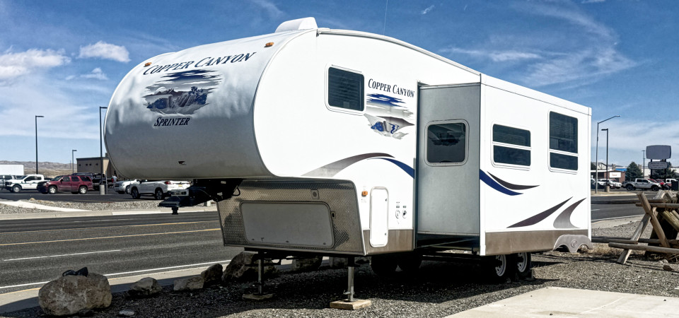 Copper Canyon 5th Wheel Camping Trailer For Sale at Stickshift Motors Cody, WY