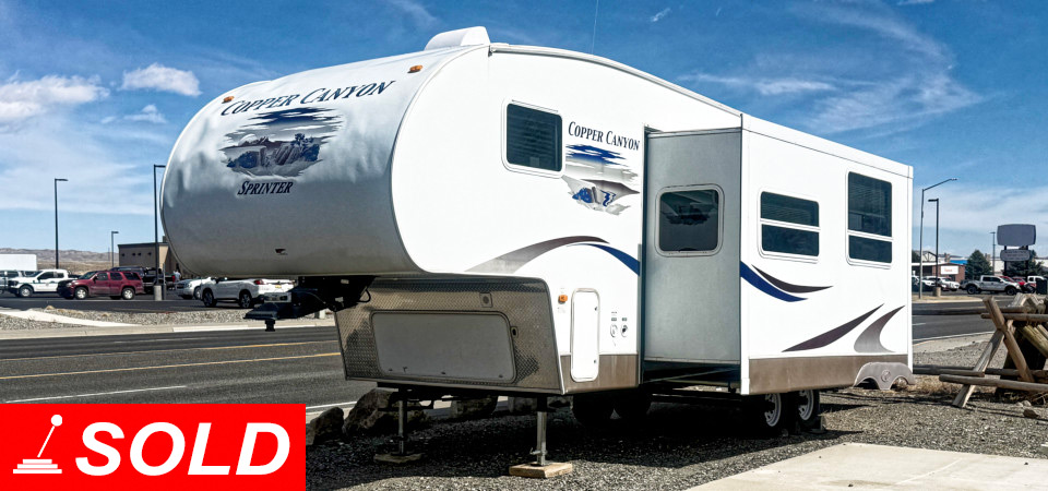 Copper Canyon 5th Wheel Camping Trailer Sold at Stickshift Motors Cody, WY